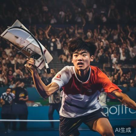 樊振东高举马龙照，观众尖叫欢呼