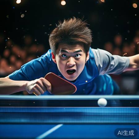 乒乓球闪电击中对手
