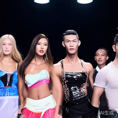 胡兵瞿颖走秀，活力四射