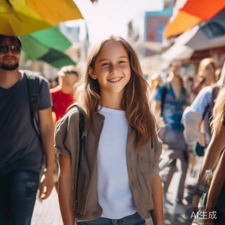 小女孩实力C位，态度自然受欢迎