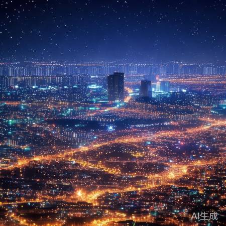 太空视角看中国春节夜景