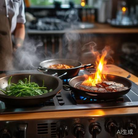炒菜左风，炖煮中风，烧烤右风