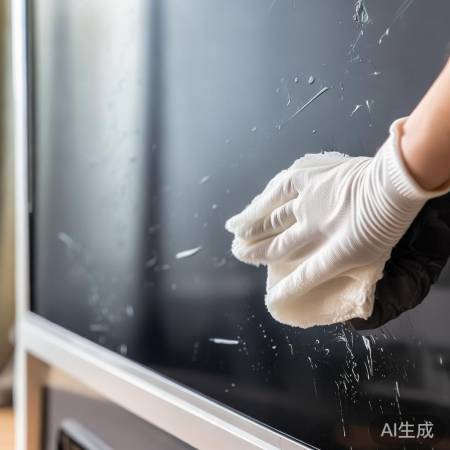 轻抹电视屏，勿划伤。