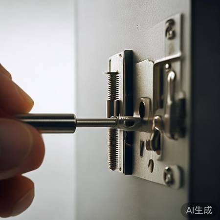 安装锁体,螺丝固定墙上