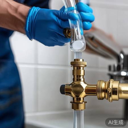 安装进水管，标记连接