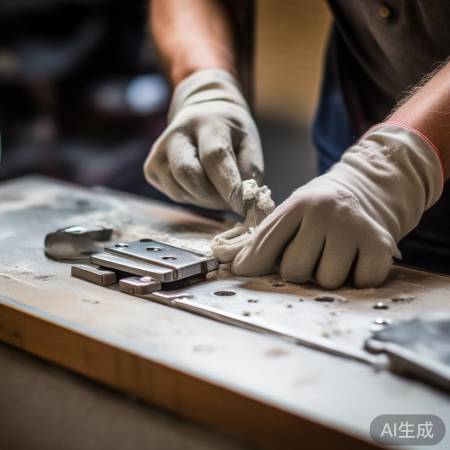 抛光手套、适量膏、清洁铰链