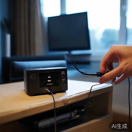 连接天线，电源，调试接收信号