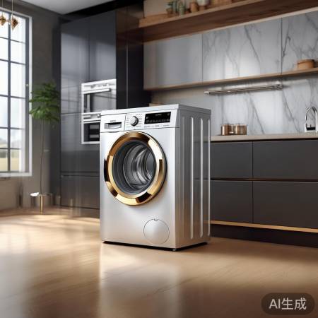 博世8系香槟金洗衣机，奢华生活
