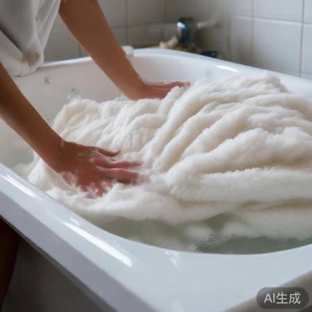 棉服温水轻揉泡棉