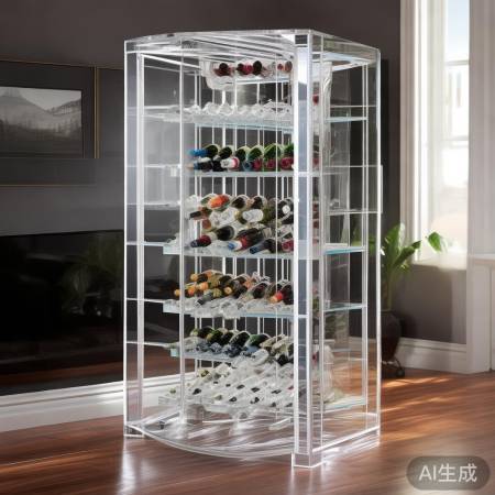 亚克力水晶红酒柜,高贵透明