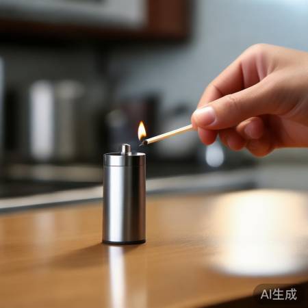 检查打火机,火柴能点说明正常