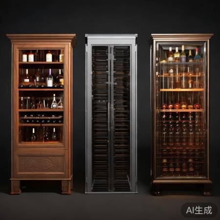 酒柜材质:木质温馨,金属现代,