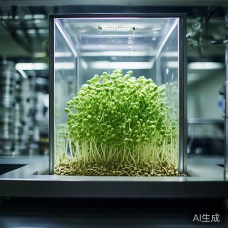 “无空气环境种绿豆芽”