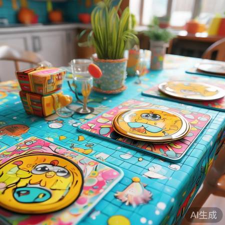 卡通桌布搭配趣无边