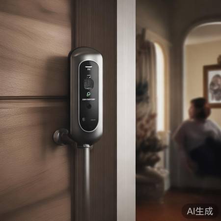 指纹锁电量预警，自动锁定防入侵